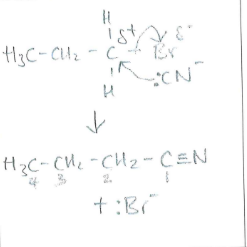 <p>(1)</p><p>Nucleophilic substitution (1) </p>