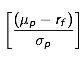 <p>It measures risk adjusted performance </p><p>The slope of the Capital allocation line = the sharpe ratio of the risky portfolio. The best risky portfolio is the one with the highest sharpe ratio </p>
