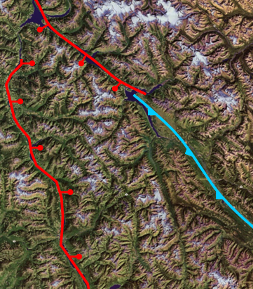 <ul><li><p>linear topographic features of regional extent that are believed to reflect crustal structure </p></li><li><p>straight or curved </p></li><li><p>more common near recent faults, but occur with old ones as well</p></li></ul><p></p>