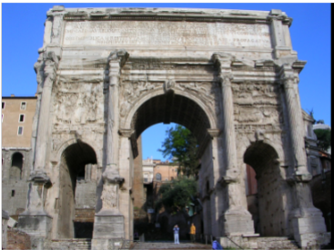 <p>The Arch of Septimius Severus, 203 CE, Rome (Principate)</p>