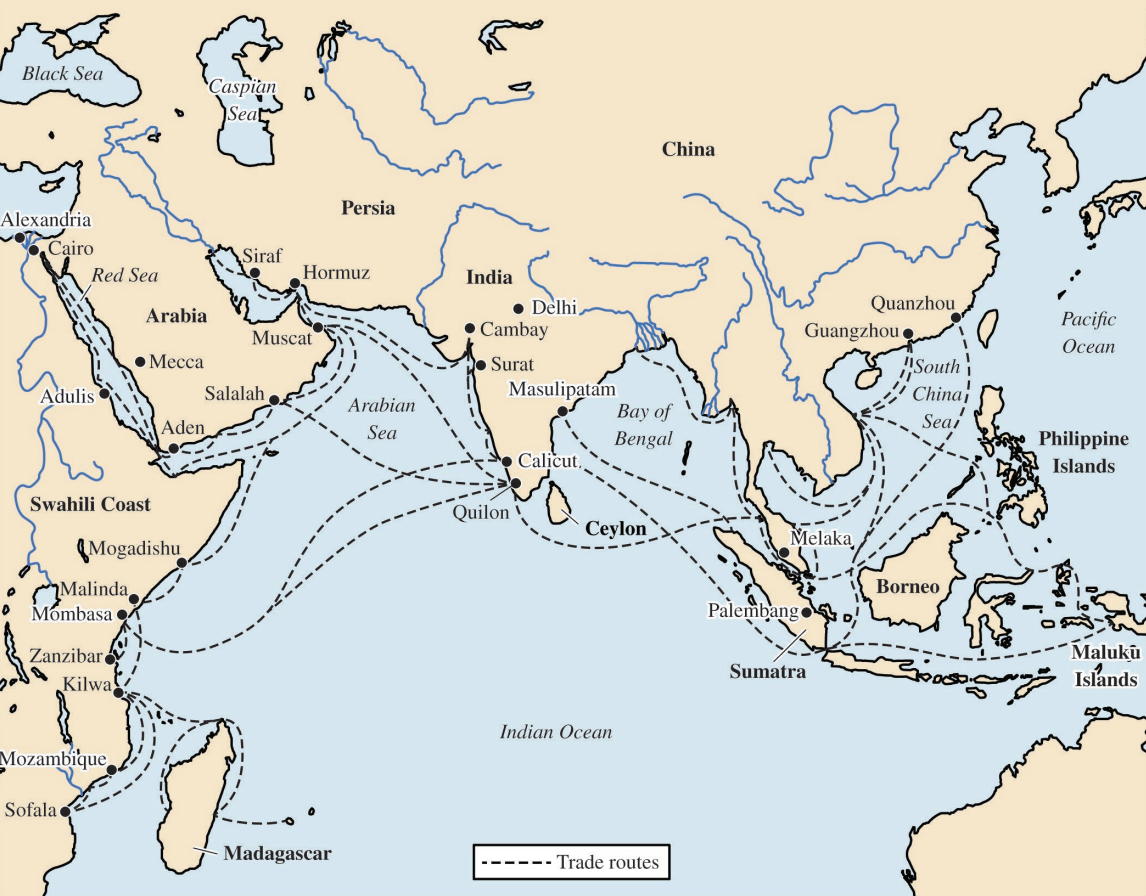 <p>- c. 600-1600 </p><p>- Swahili Coast (named for the Arabic word for coast Sawahil) stretched from Somalia to Mozambique</p><p>- Coastal location of its city-states linked Africa's interior oto the Arab, Persian, Indian and Chinese trading communities</p>