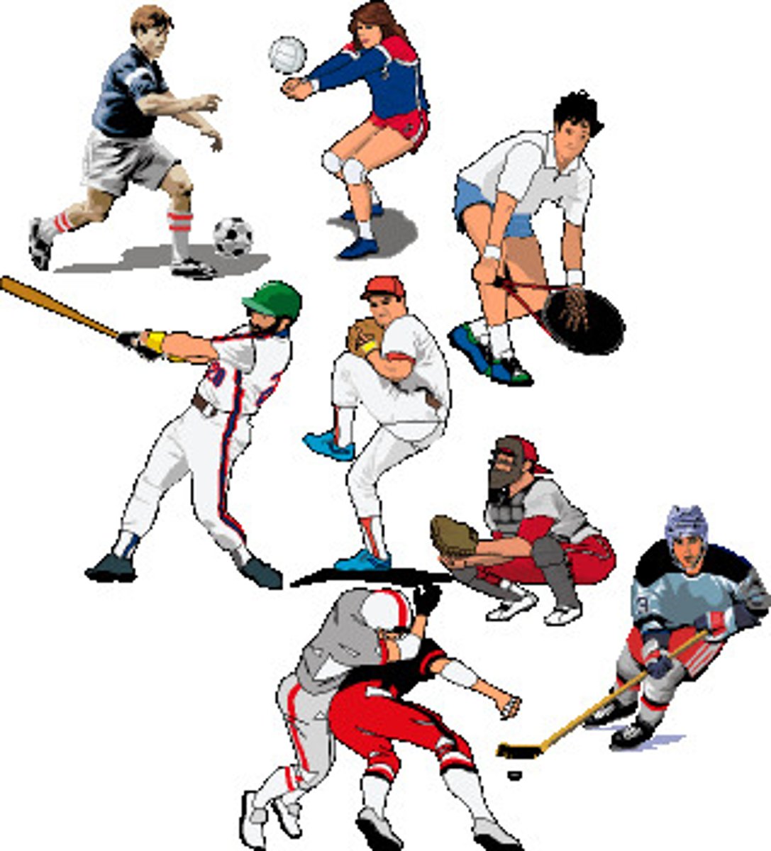 <p>practicar deportes</p>