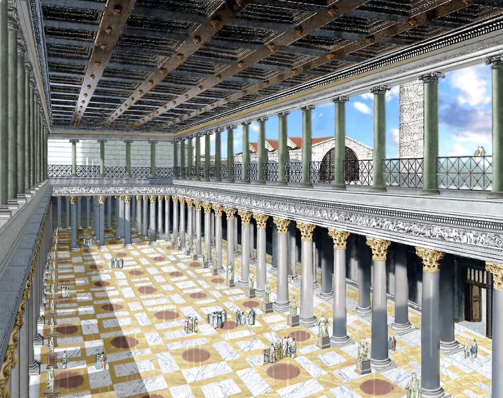 <p>Ancient Roman civic building, located in the Forum of Trajan</p>