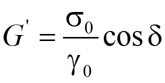 <p>sigma 0 = stress amplitude</p><p>gamma 0 = strain amplitude</p><p>delta = phase angle</p>