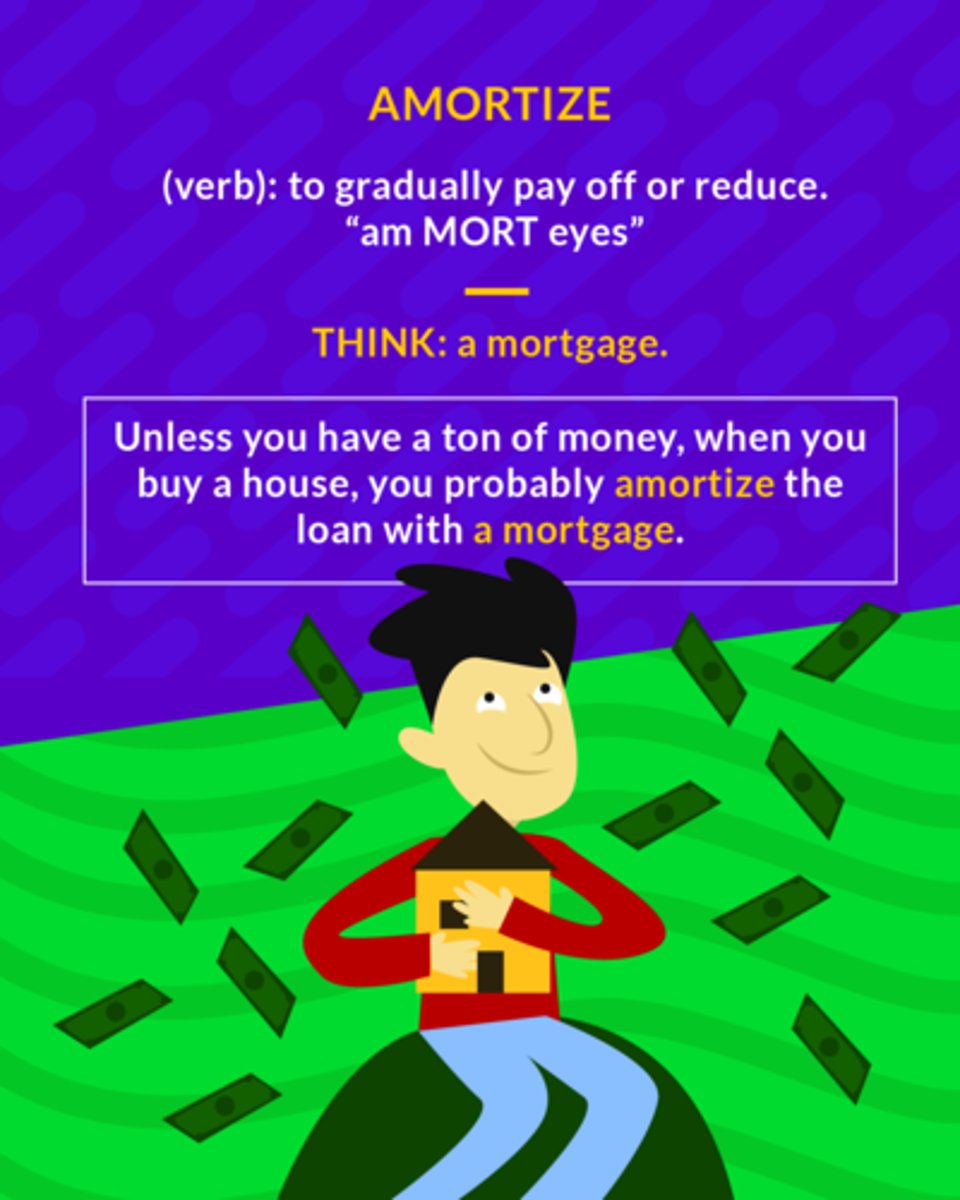 <p>(v.) to gradually pay off or reduce</p>