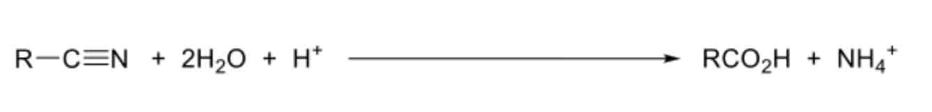 <p>Acidic Hydrolysis of Nitriles</p>