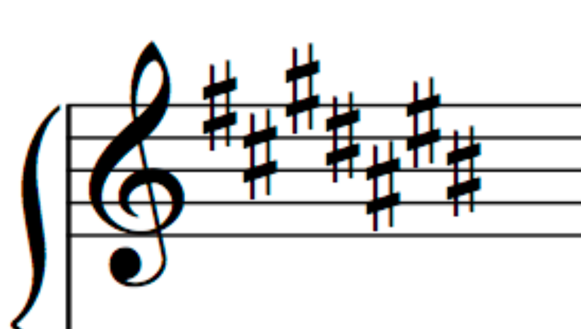 <p>7 sharps</p>