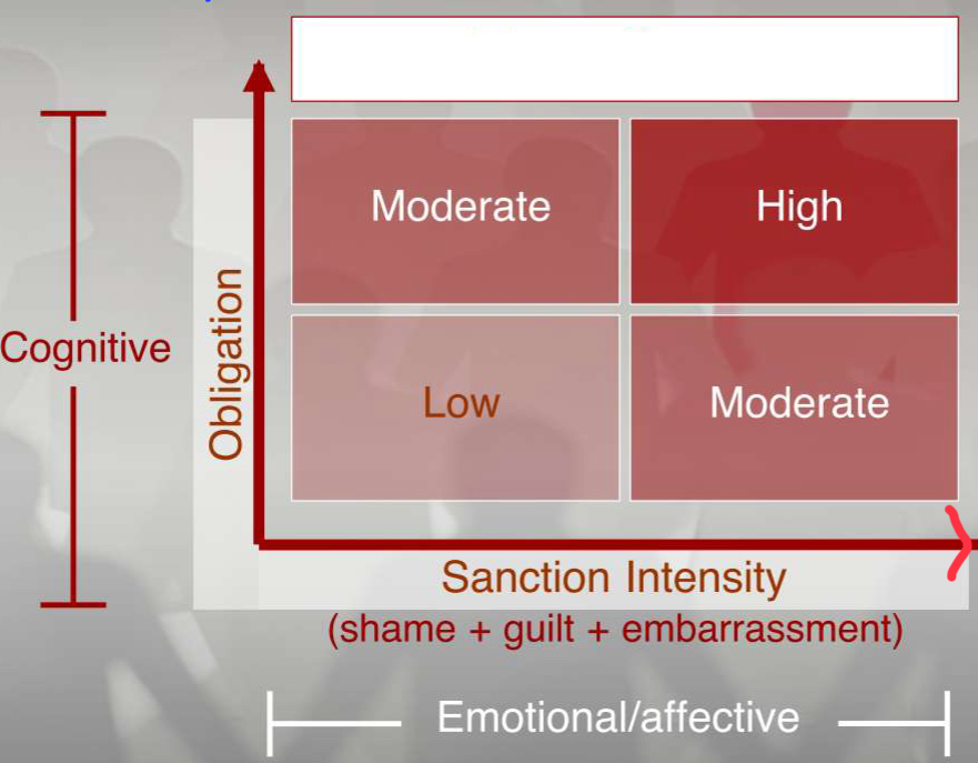 <p>capable of affecting behavior, depending on how well it’s internalized</p>