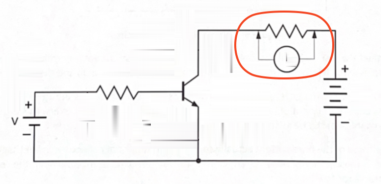 <p>Voltage drop across collector circuit resistance</p>