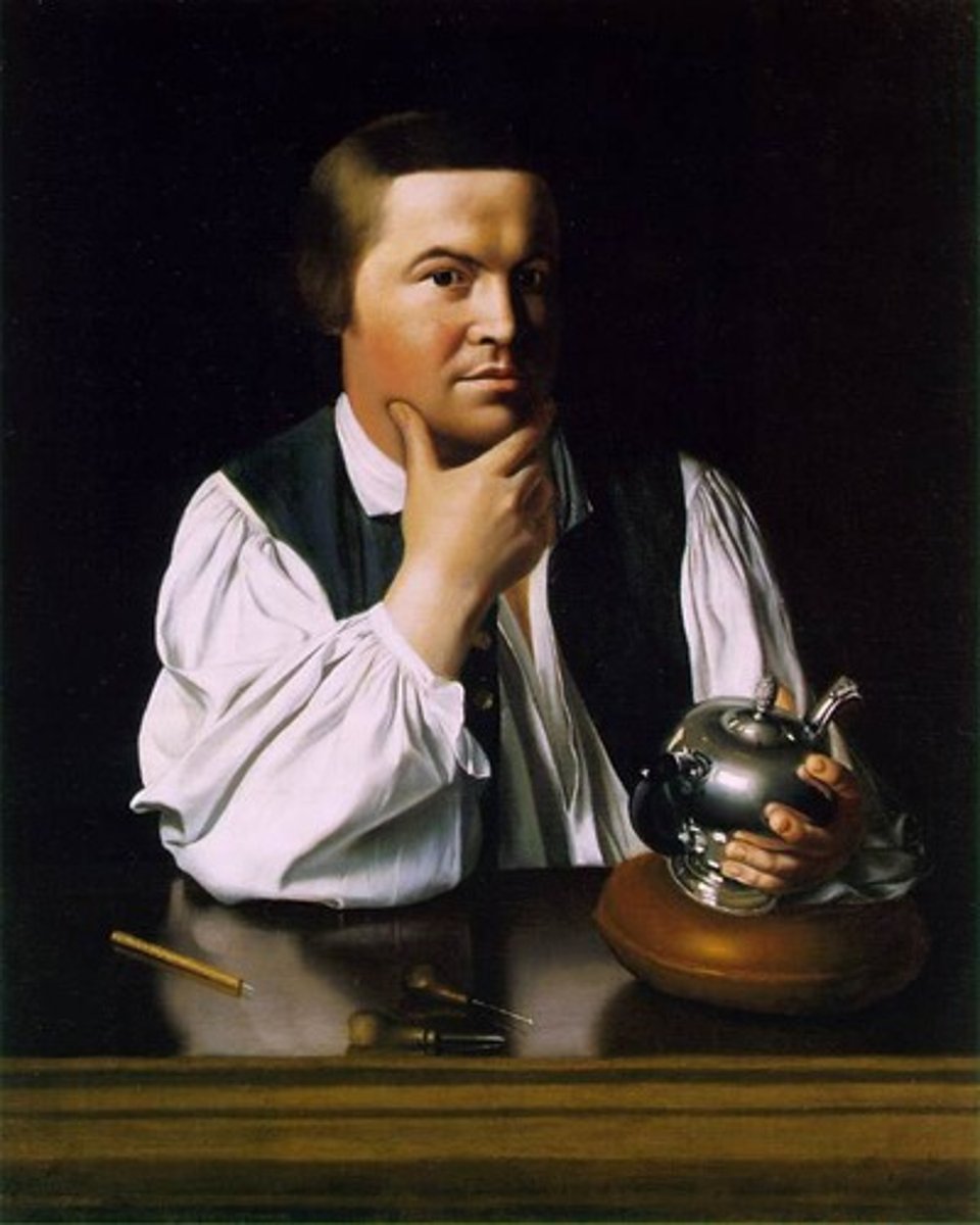 <p>COPLEY, Portrait of Paul Revere, 1768-70</p>