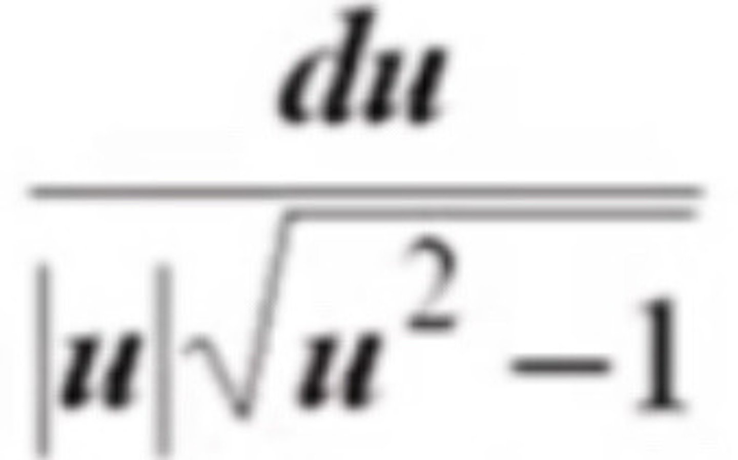 <p>u'/[ |u| • sqrt(u² - 1) ]</p>