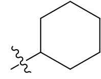 <p>Cyclohexyl &amp; other cyclic alkyls: very lipophilic, highly absorbed</p>