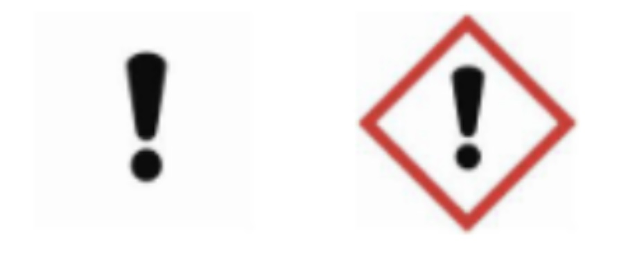 <p>Exclamation Mark OR Skin/eye irritation</p>
