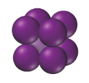 <p>simple cubic unit cell</p>