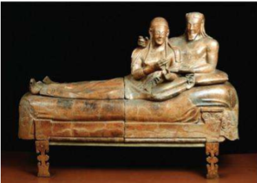 <p>Sarcophagus with Reclining Couple</p>