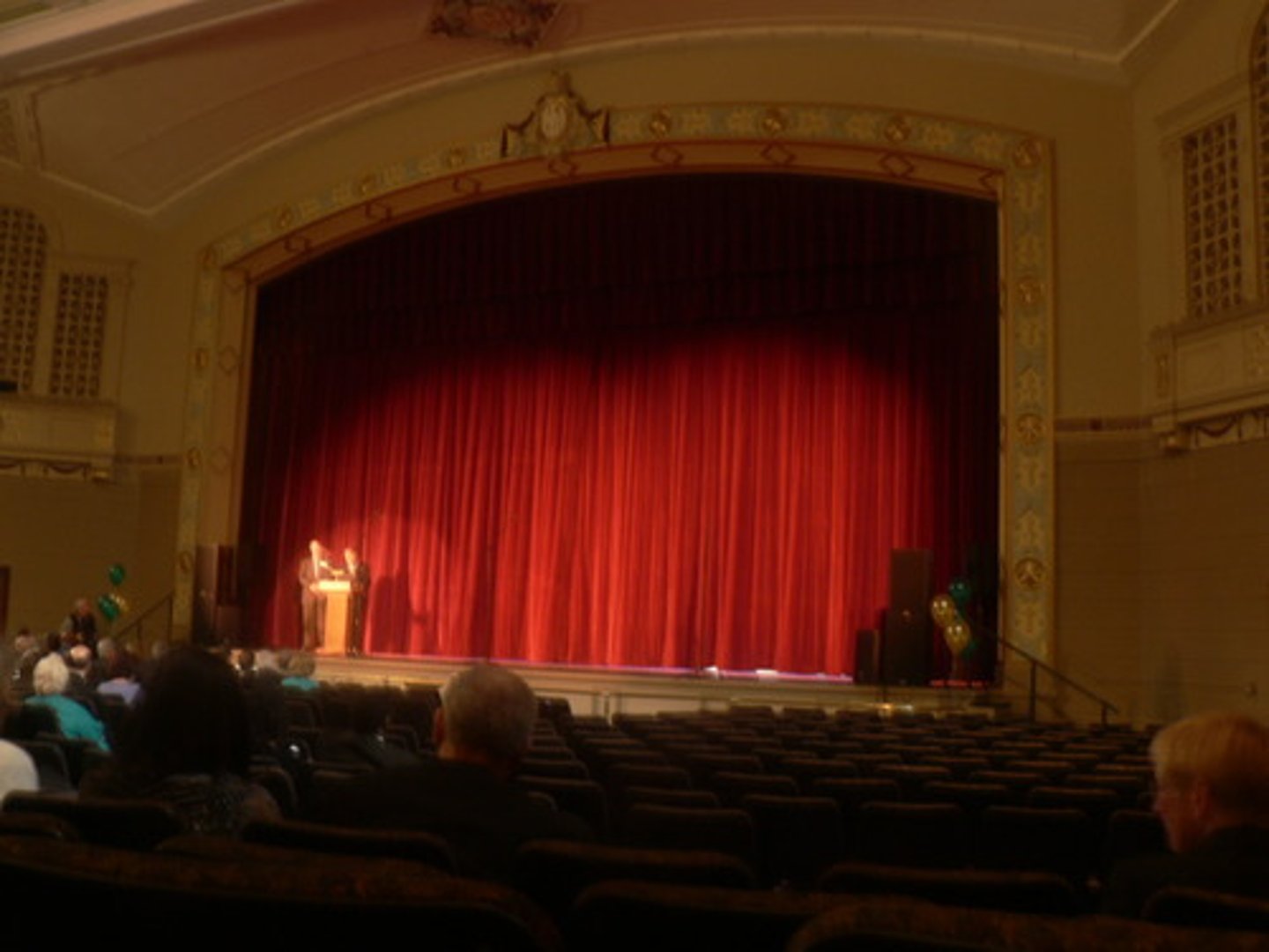 <p>on stage</p>
