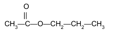 <p>Give the IUPAC and common names of the following compound, which is responsible for the flavor and odor of pears:</p>