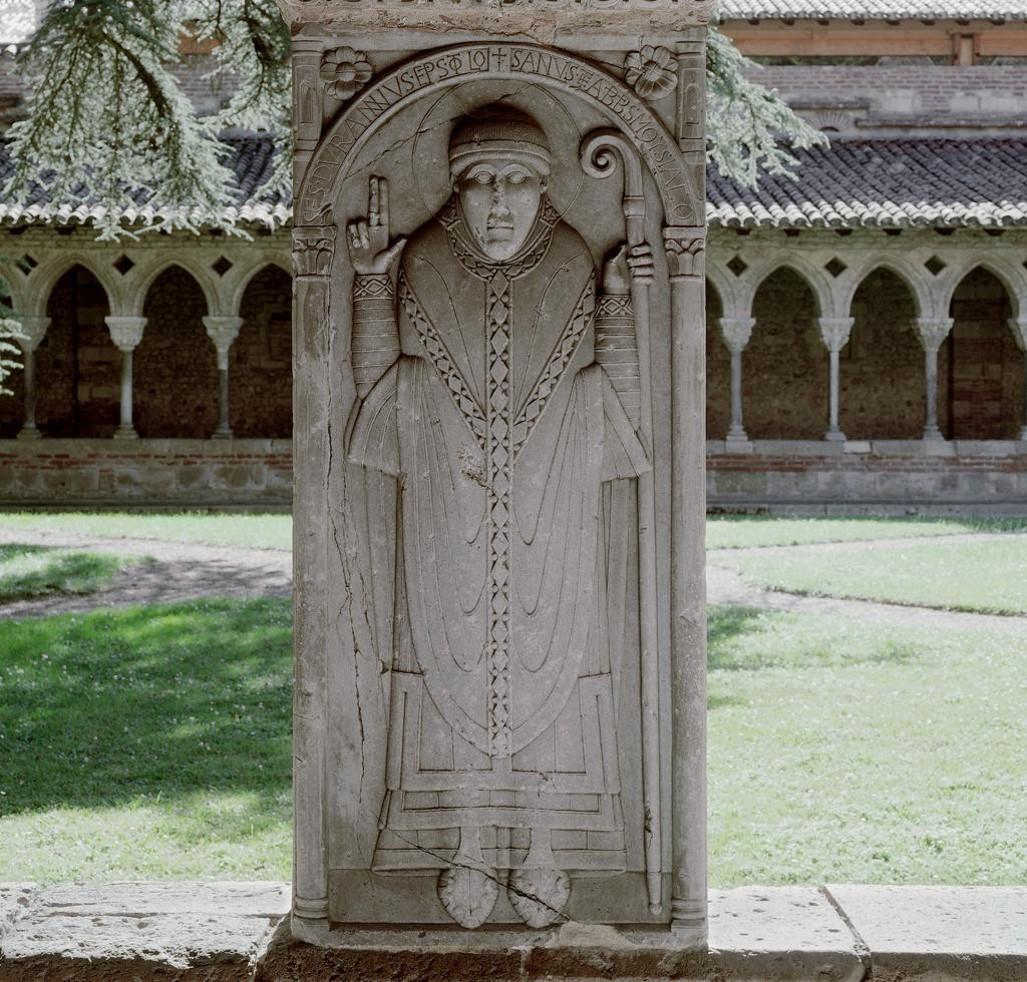 <p>Relief of Abbot Durandus, 1100, Moissac Monastery, France</p>