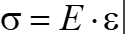 <p>sigma = stress</p><p>E = elastic modulus</p><p>epsilon = strain</p><p>constitutive: Double strain, double stress </p>