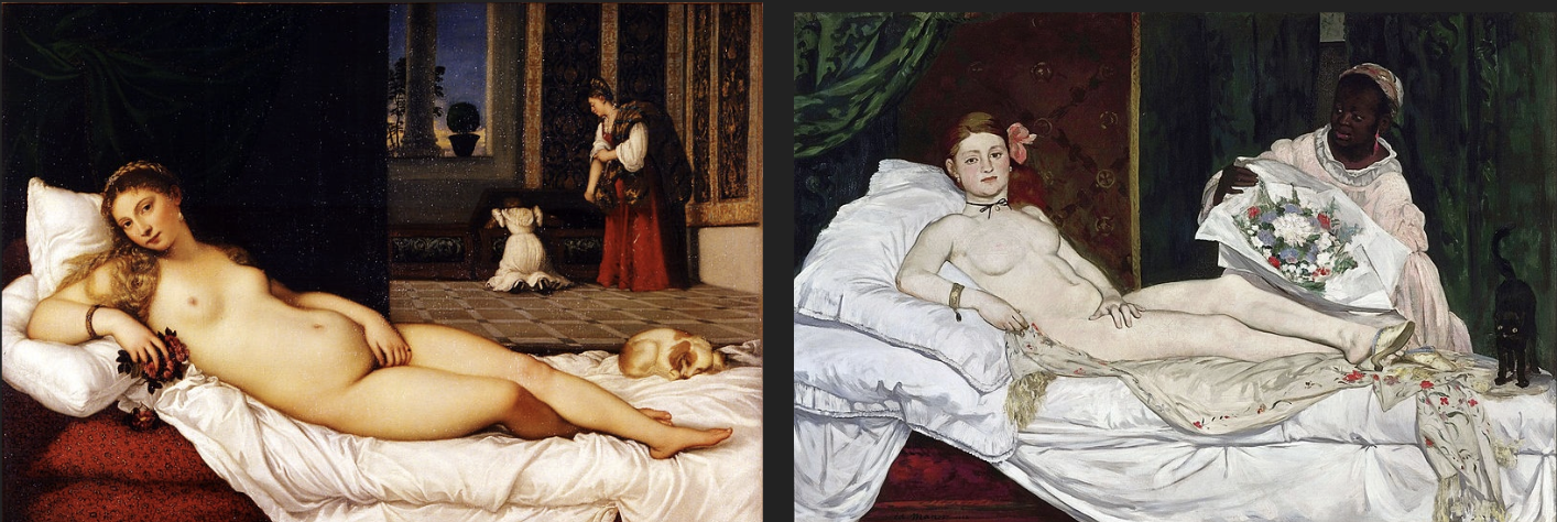 <ul><li><p><span>A lot of his work has this dreamlike imagery, and at that time there was a Freudian interest in psychological study in dreams</span></p></li><li><p><span>You can’t photograph your dream yet, photography still has a place</span></p></li><li><p><span>First exhibited not at the Louvre, but in his own independent exhibition</span></p></li><li><p><span>Yadwigha (his Polish ex-girlfriend) falling asleep to a reed instrument, falling asleep to a black lady snake charmer&nbsp;</span></p><ul><li><p><span>Movement towards abstraction</span></p></li></ul></li><li><p><span>Comparison: Venus of Urbino (Titian) and Olympia (Manet)</span></p></li><li><p><span>Even though the artist probably didn’t intend to be racist, his paintings really were</span></p></li></ul><p></p>