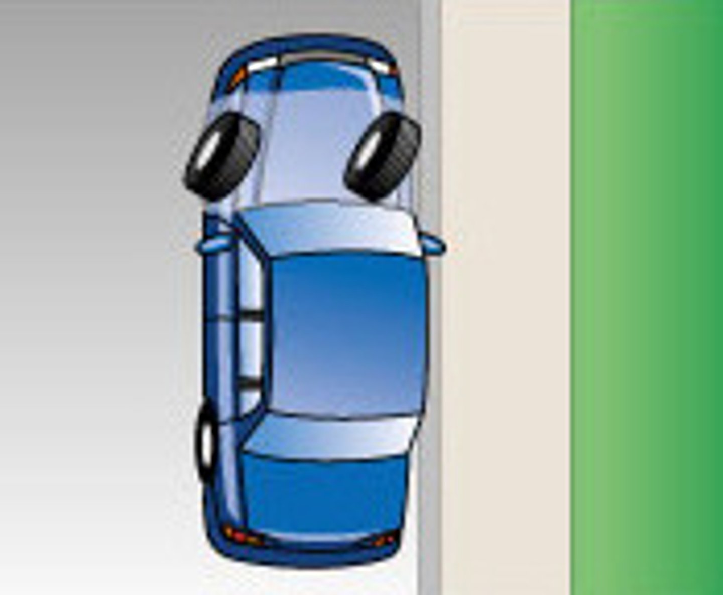 <p>This image represents a car parked facing___________.</p>