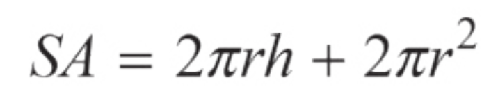 <p>H = height </p><p>R = radius </p>