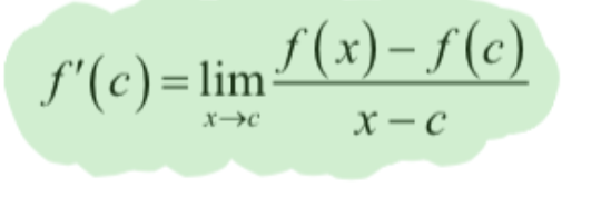 <p>Finds the exact value of the derivative evaluated at one exact point</p>