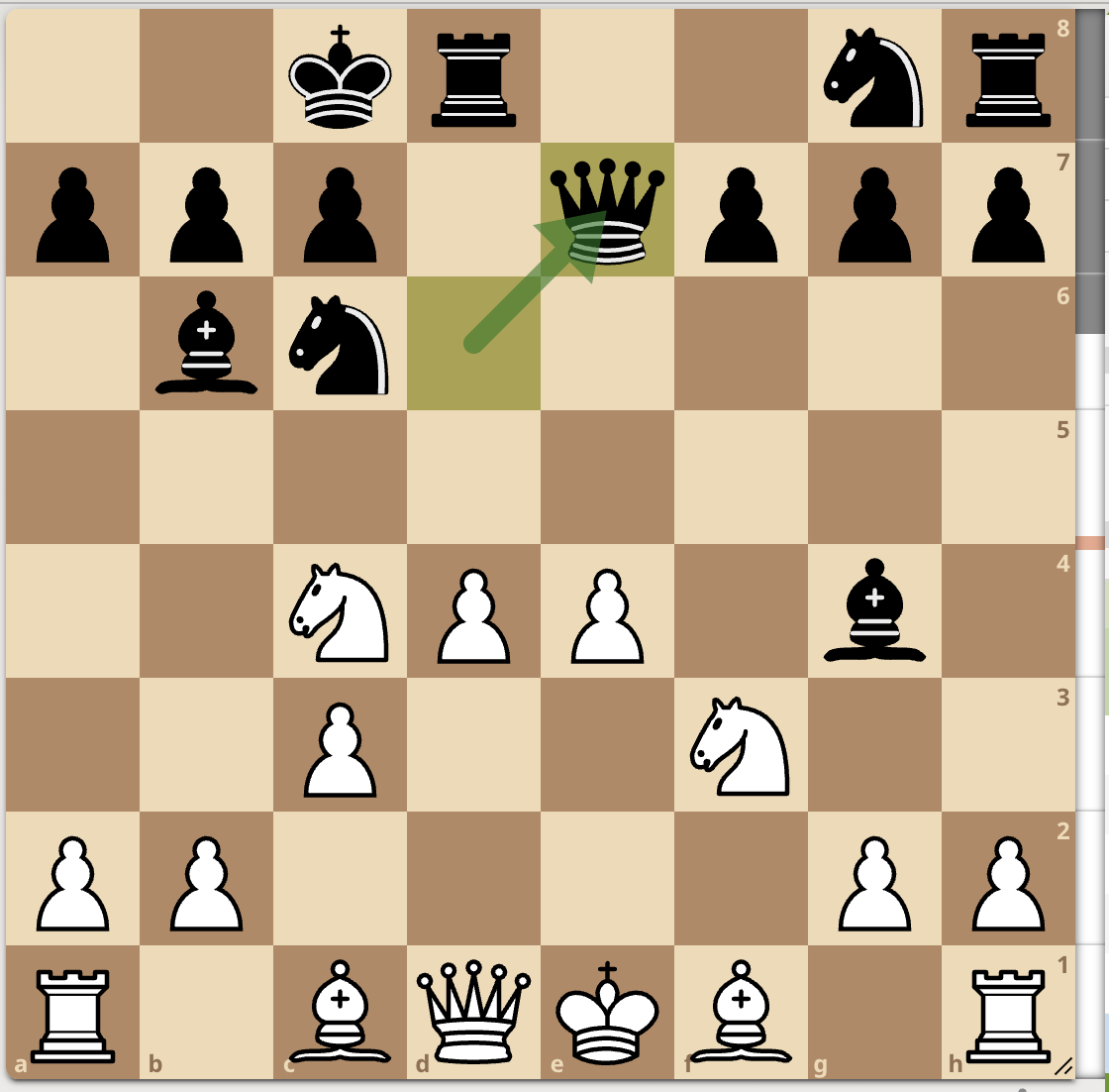 <p>…Qe7 </p>