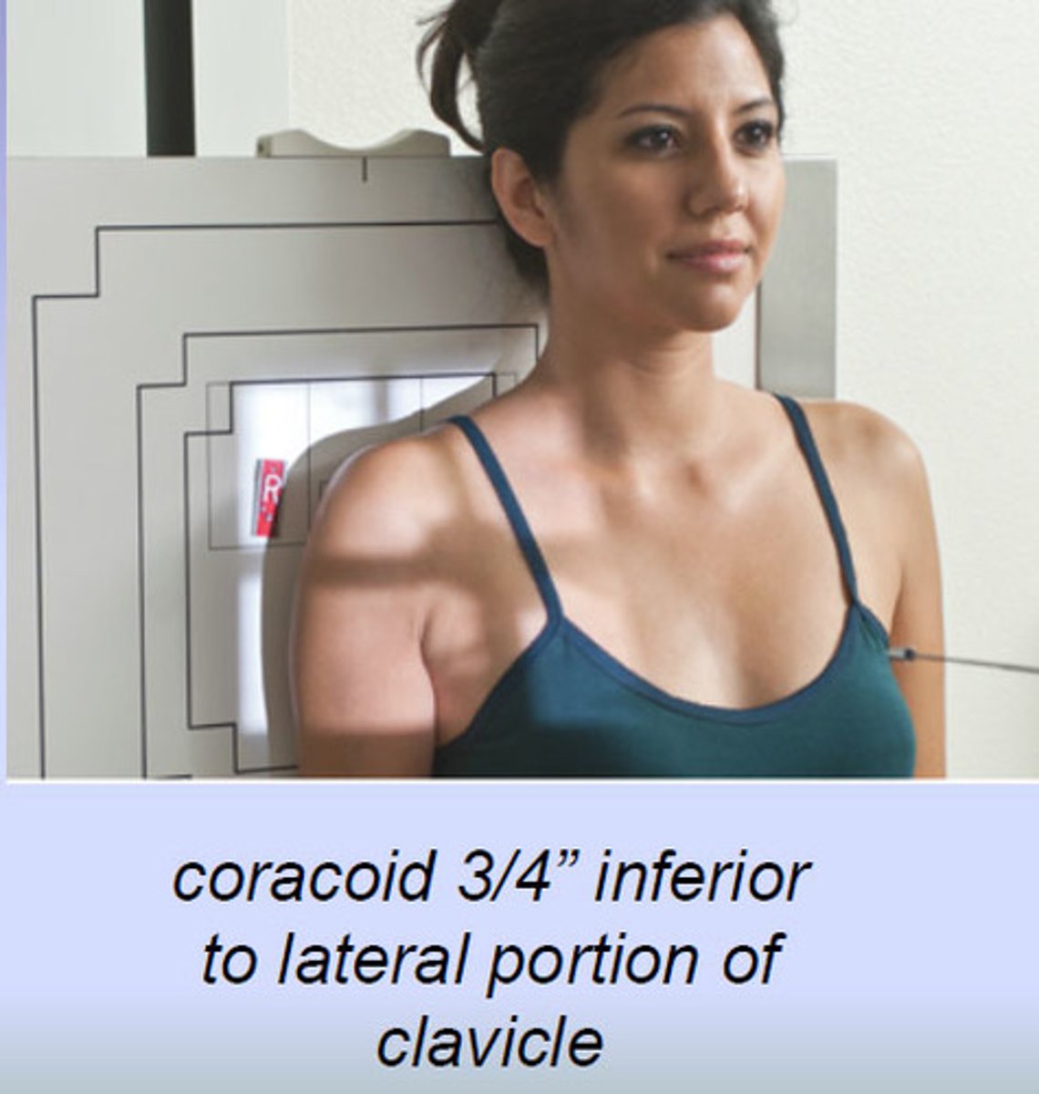 <p>CR is directed at mid scapulohumeral joint</p>