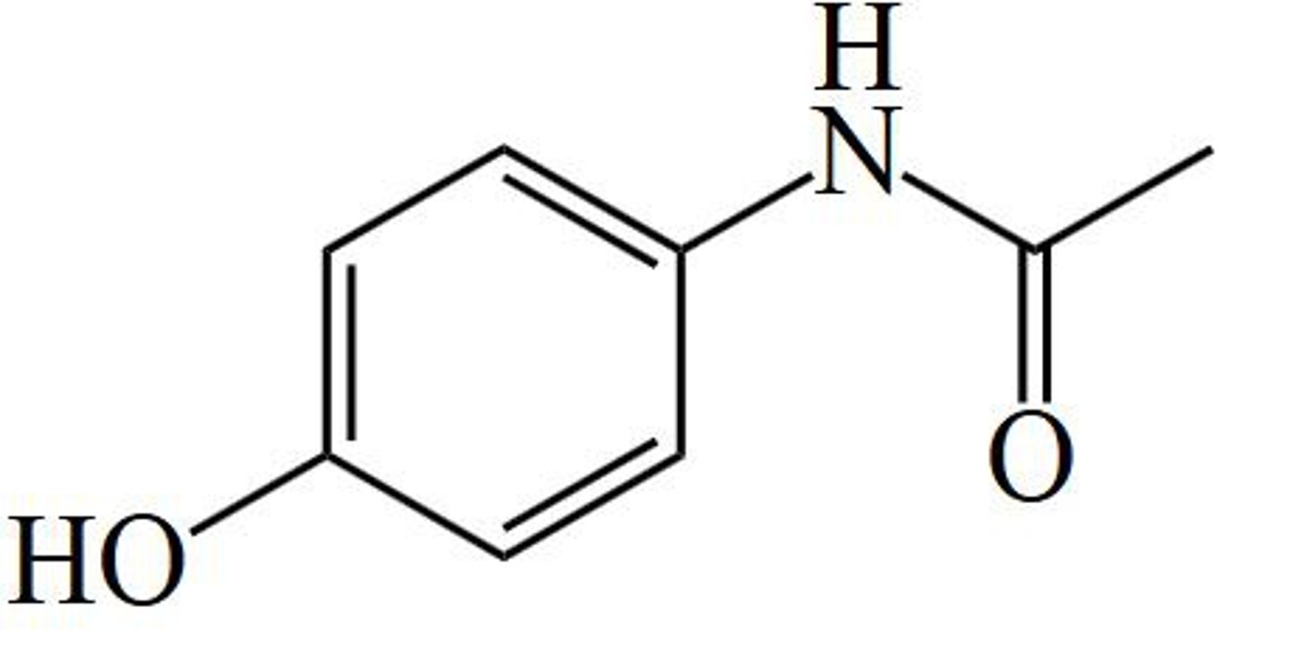 <p>weak non selective COX enzyme (peroxidase fxn), activation of serotonergic descending inhibitory pathways, activation of endocannabinoids and TRPV1 ion channels</p>