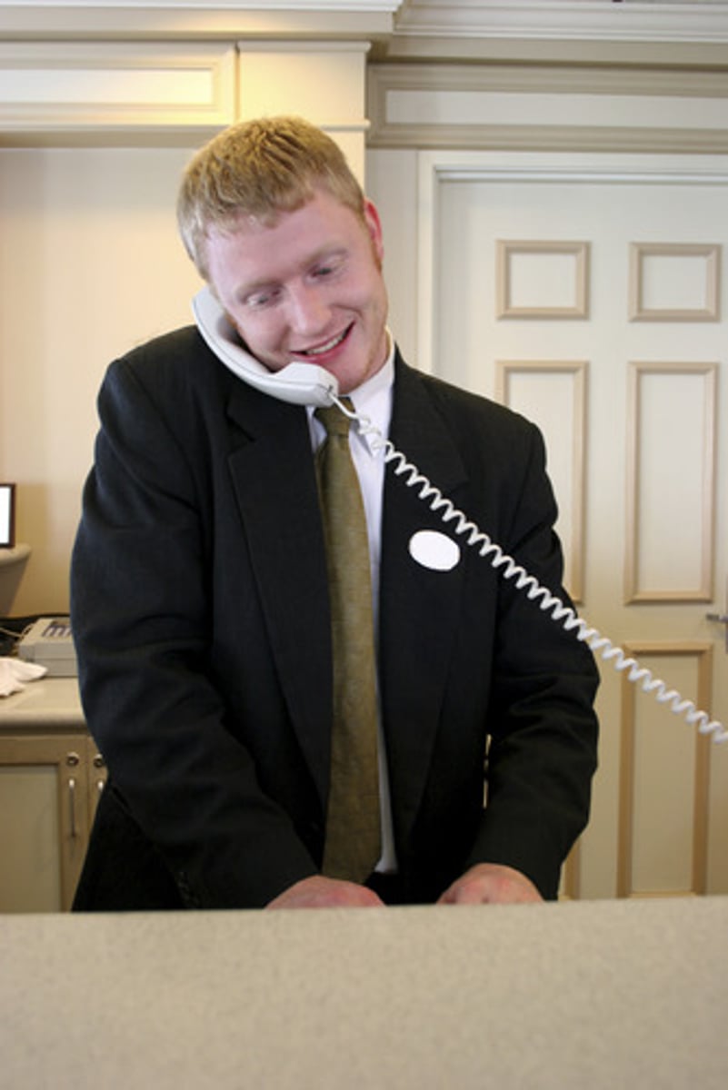 <p>male concierge</p>