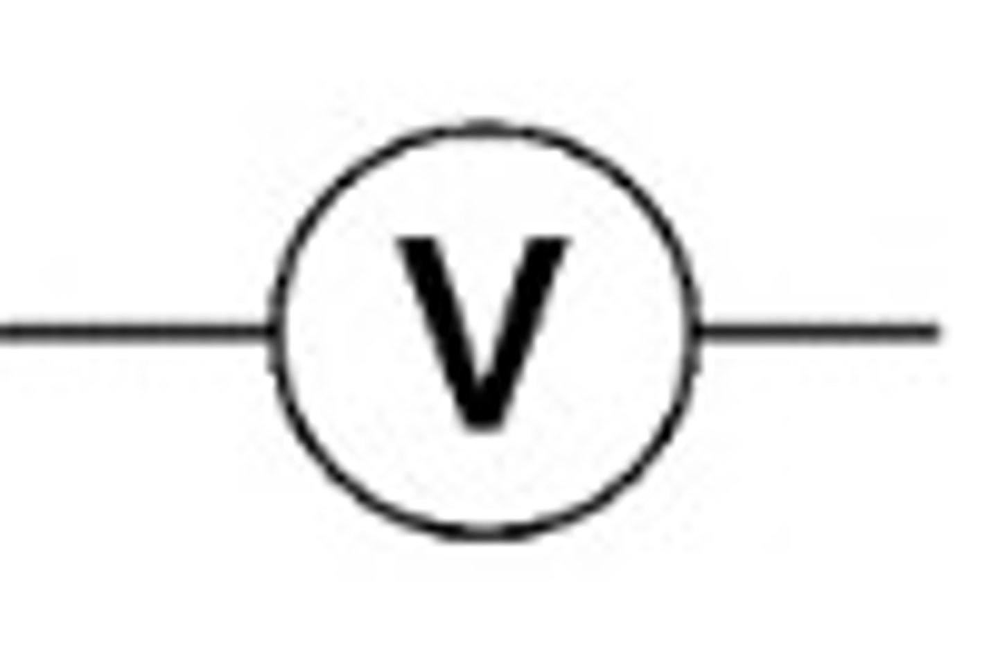 <p>measures potential difference</p>