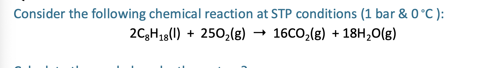 <p>Also, if the reaction releases 5460 kJ of heat, calculate the change in internal energy.</p>