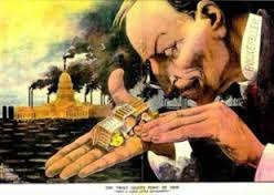 a negative term for business leaders that implied they built their fortunes by stealing from the public