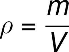 <p>Density is the mass per unit volume of a material Its units are g/cm^3 or kg/m^3</p><p>density = mass/volume</p>