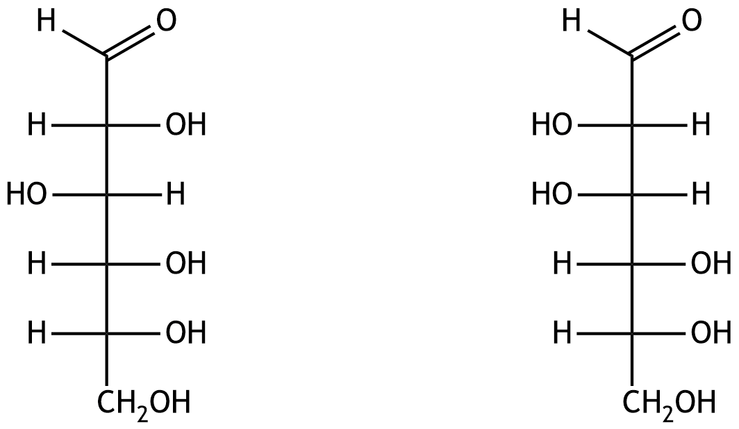 <p>63. In what isomeric relationship do the two aldohexoses shown in the Fischer projection stand to each other?</p><p>A. Anomers</p><p>B. Enantiomers</p><p>C. Epimers</p><p>D. Conformers</p><p>E. Constitutional isomers</p>