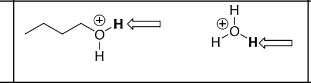 <p>Hydronium ions and Protonated Alcohols</p>