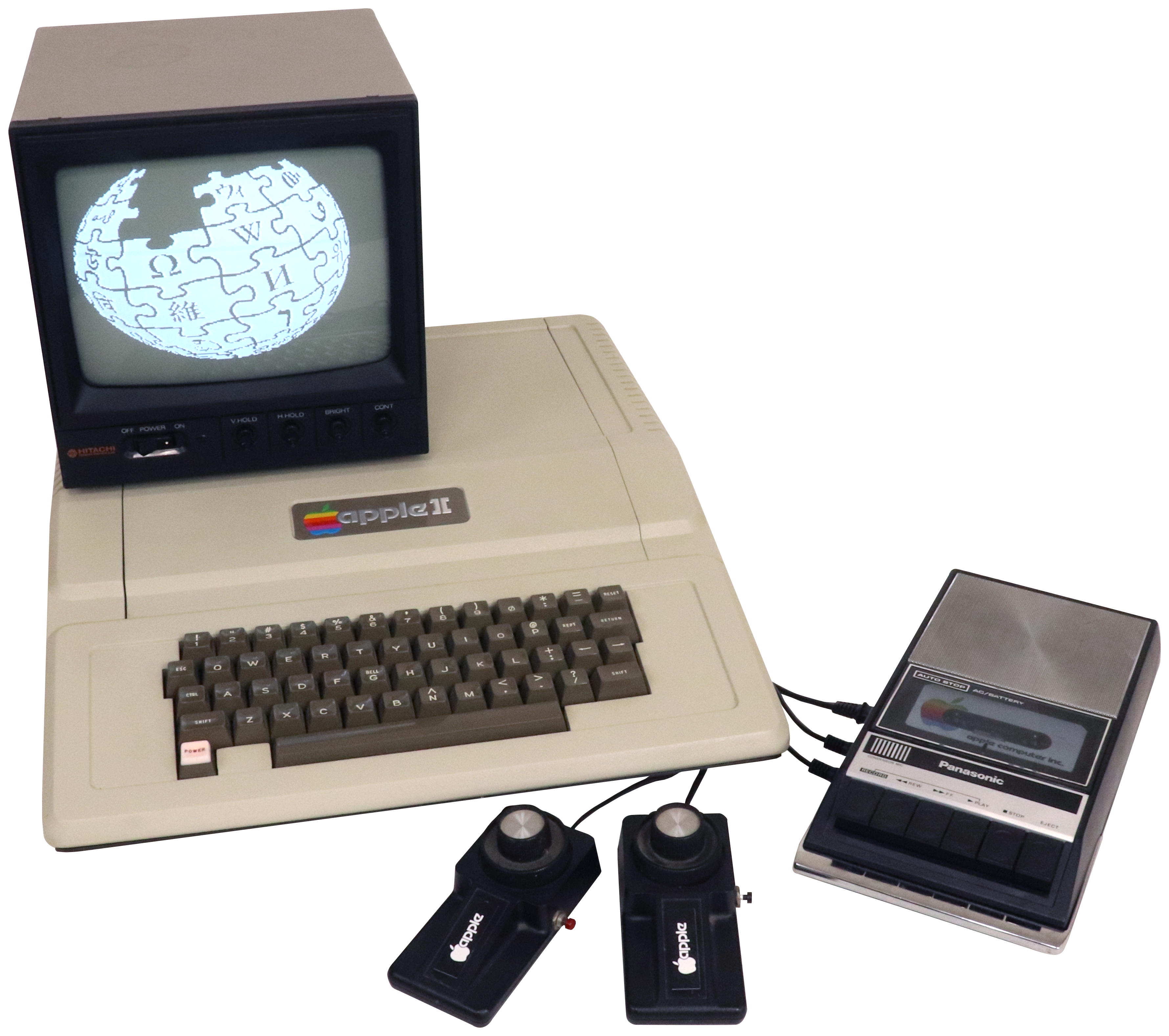 <p>APPLE II in 1977. It can run simple programs and play games</p>