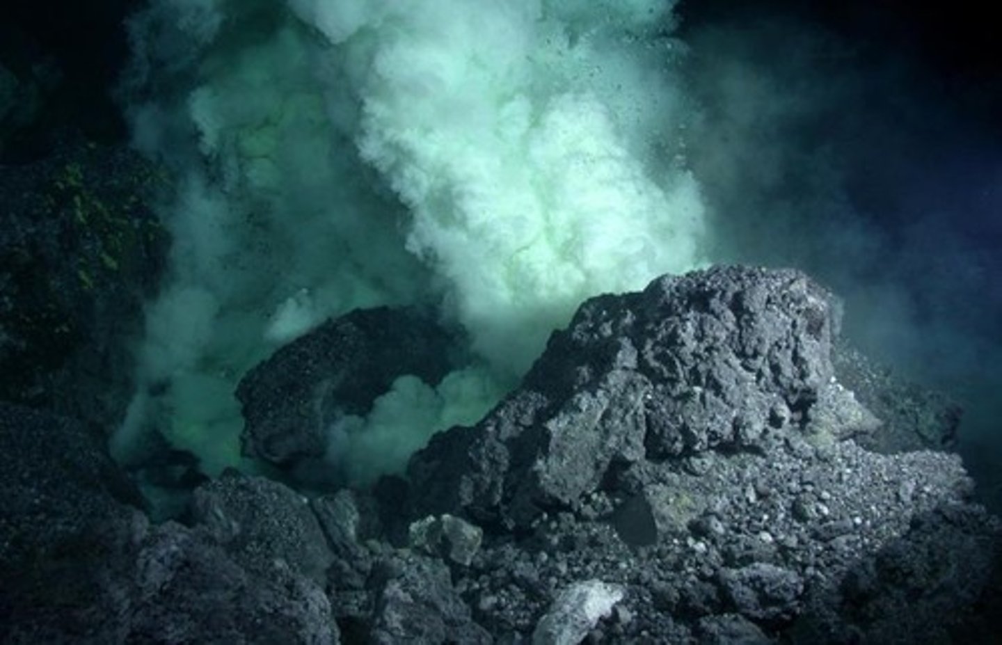<p>Underwater volcanoes contributing to CO2 emissions.</p>