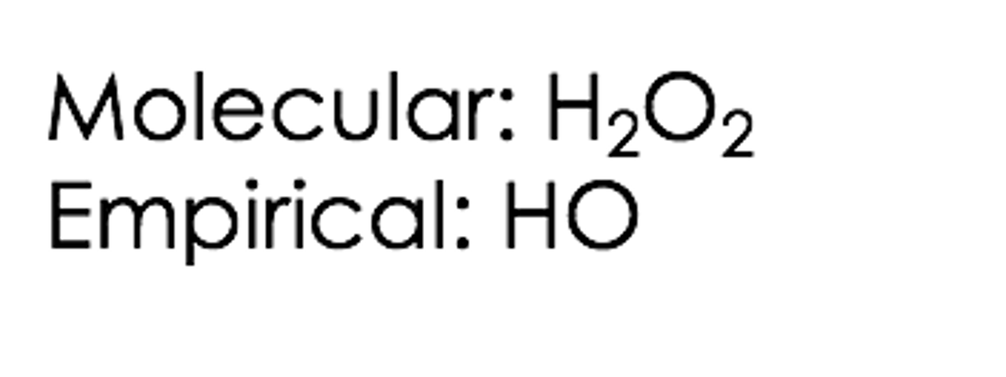 <p>Simplest whole number ratio of atoms in a molecule</p>