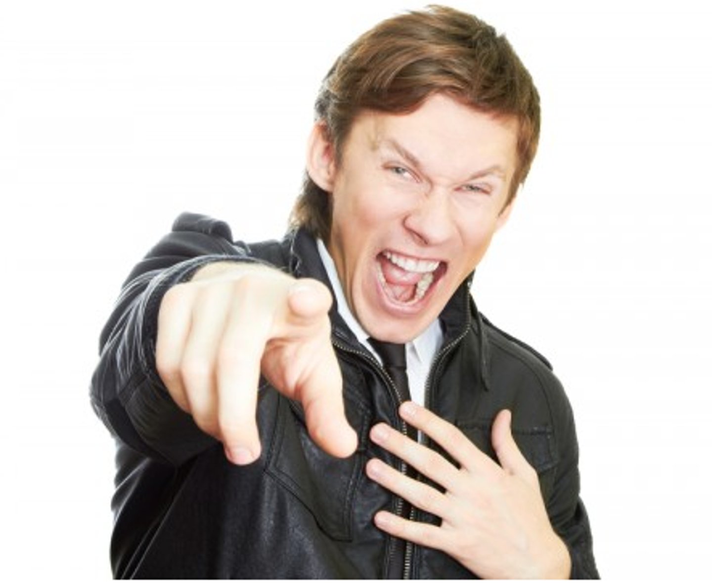 <p>(v.) Express contempt or ridicule</p>