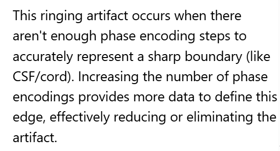 <p>B. Increase the number of phase encodings</p>