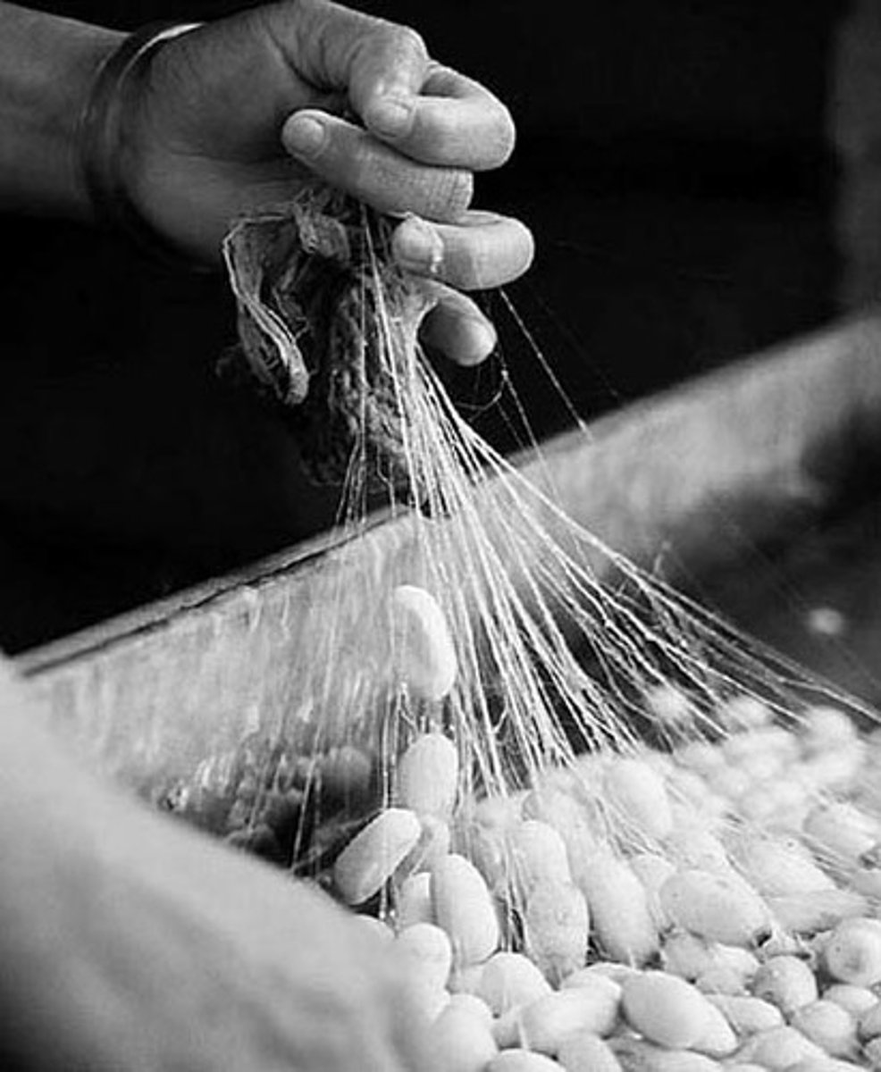 <p>tơ, sợi tơ</p>