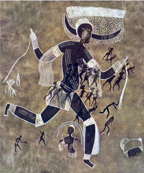 <p>Running Horned Woman (material)</p>