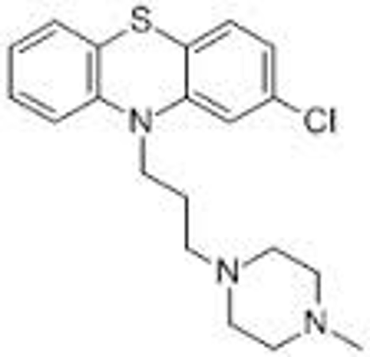 <p>- 1st generation (typical) antipsychotic/phenothiazine</p><p>- used in the treatment of schizophrenia, psychosis, nausea, and migraines</p><p>- common side effects = sedation, EPS, and acute withdrawal syndrome if discontinued abruptly</p>