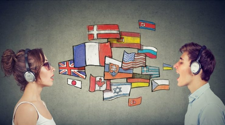 <p>(<em>adverb</em>) from a different country; outside of this country</p><p>A: Do you speak any _______ languages?</p><p>B: Yes, I speak English and Chinese.</p>