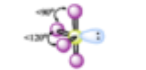 <p>seesaw</p><p><90, <120</p><p>AX<sub>4</sub>E<sub>1</sub></p>