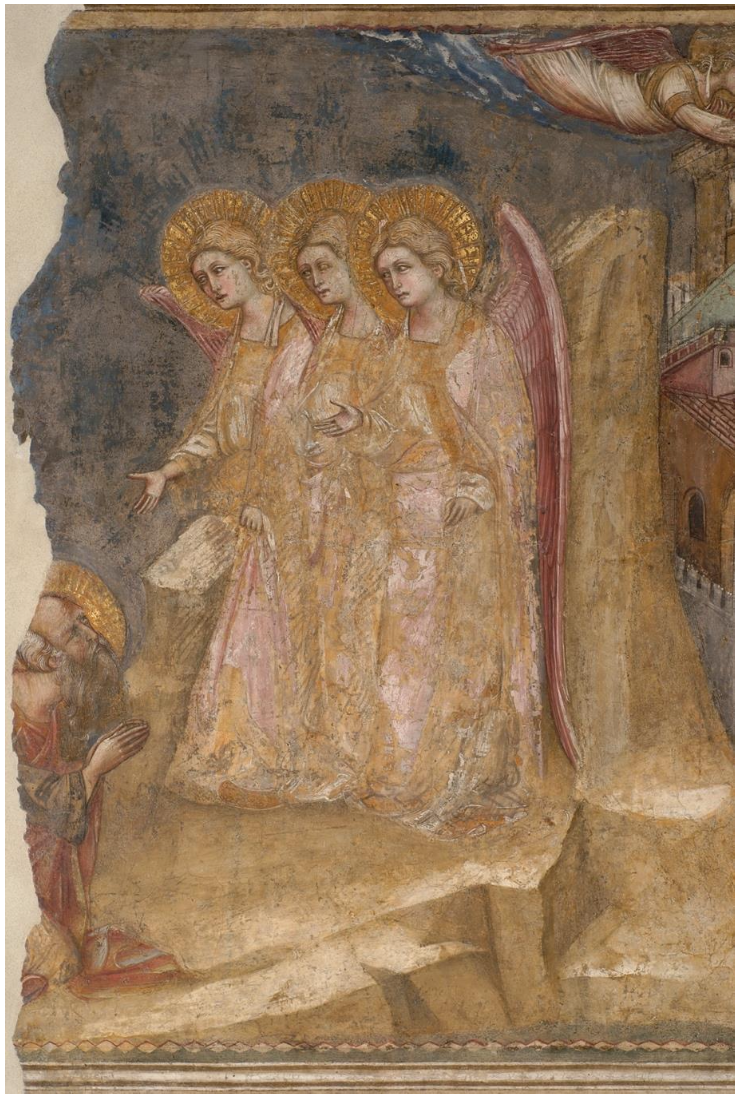 <p>Abraham and the Three Angels - Palatine Chapel of the Da Carrara</p>