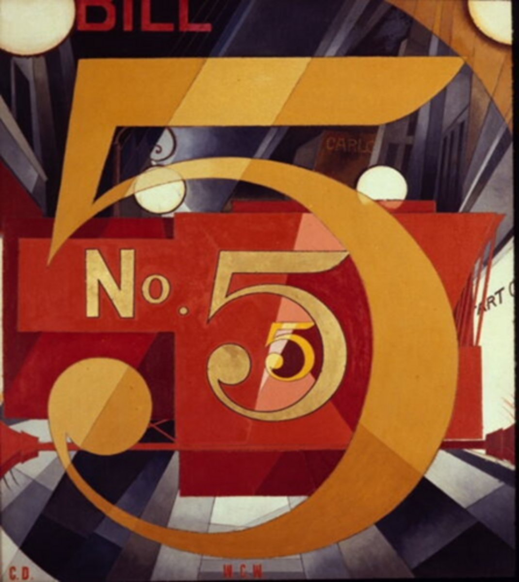 <p>Charles Demuth, oil o/board, 1928</p>