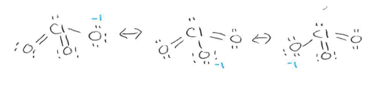 <p>Bond order = 5/3 = 1/66</p><p>Formal charge = total charge/ # O atoms = -1/3 </p>